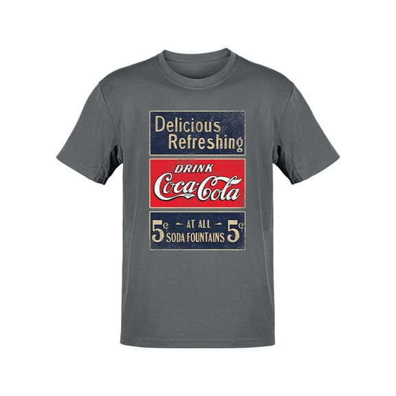 Officially Licensed Coca-Cola 5¢ Soda Fountain Sign Men's T-shirt