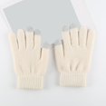 thumbnail image 2 of AWZXDE Mens Gloves Solid Color Winter Thickened Knitted Outdoor Warm Screen Snowman Embroidered, 2 of 5