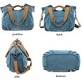 thumbnail image 4 of Bolsos de lona para mujer, bolsos tote estilo hobo, bolsos de hombro casuales, estilo retro vintage, 4 of 5