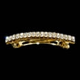 thumbnail image 2 of #11076G - 2 Row Rhinestone Barrette - Gold, 2 of 3