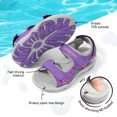 thumbnail image 6 of Dream Pairs Kids Sports Sandals Girls Boys Outdoor Summer Beach Athletic Sandals Casual Walking Sandals 170891_K PURPLE/FUCHSIA/LIGHT/GREY Size 9, 6 of 7