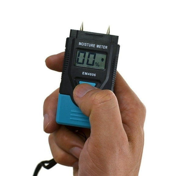 Portable Wood Moisture Meter Detector Humidity Meter Damp Timber Detector With LCD Display And Probe EM4806