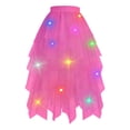 thumbnail image 4 of Tulle Skirts for Women with Light High Waisted Irregular Mesh Layered Flowy A Line Midi Skirt Elegant Tutu Skirts, 4 of 5