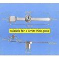 thumbnail image 2 of 3 Pieces Terrarium Display Cabinet Sliding Glass Door Lock, Sliding Glass Door Latches, Cam Locks, Mailbox Drawer Cupboard Lock With 6 Keys, Zinc Allo, 2 of 5