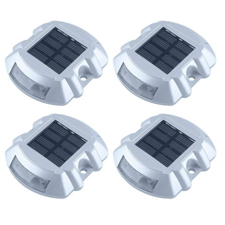 

Solar LED Pathway Marker LED Dock Light Waterproof Security Warning Lights White LED Light Road Stud Light for Patio Yard Home Pathway Stairs Garden