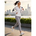 thumbnail image 5 of NELEUS Womens UPF 50+ Hooded Athletic Jackets High Collar Full Zipper with Thumb Holes Ponytail Hole and Pockets,White,US Size L, 5 of 11