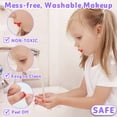 thumbnail image 4 of Kit de maquillaje Hollyhi Kids para niña con estuche cosmético morado, 4 of 9