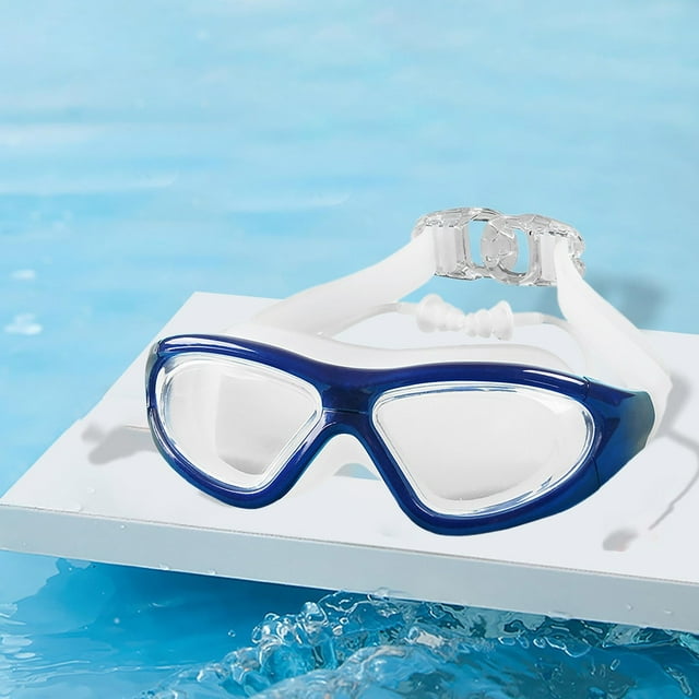 Lunettes de Natation pour Adultes Grande Monture Anti-Buée Étanches Lunettes de Piscine