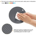 thumbnail image 4 of Uxcell 4pcs Silicone Mat for Hot Pots and Pads, Hot Pot Holders, Heat Resistant Counter Mats-Dark Grey+Black, 4 of 5