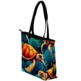 thumbnail image 3 of Turtle Twill Sponge Jeanette Canvas Leather Mix Handbag 30x10.5x39cm/11.8x4.1x15.4in, 3 of 5