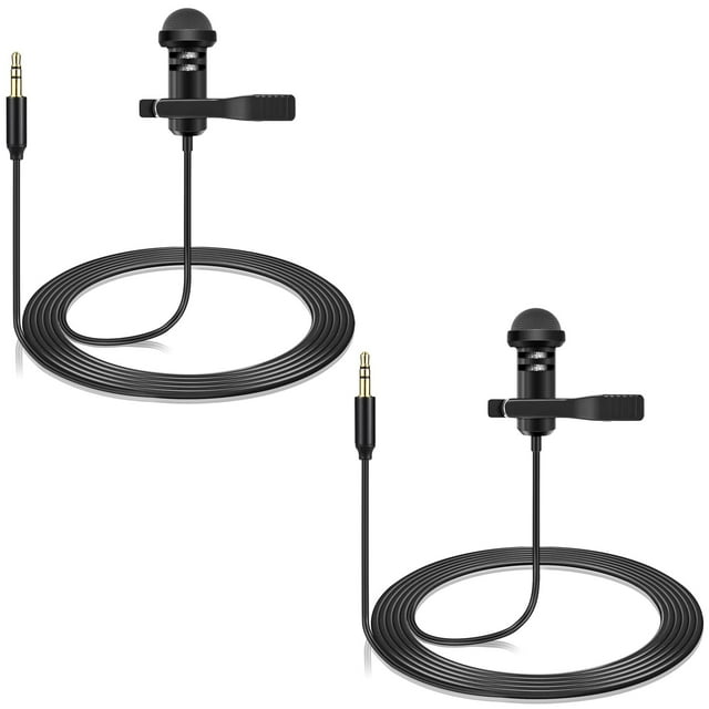 Paquete de 2 micrófonos Lavalier para DJI Mic 2 y Rode Wireless GO 2