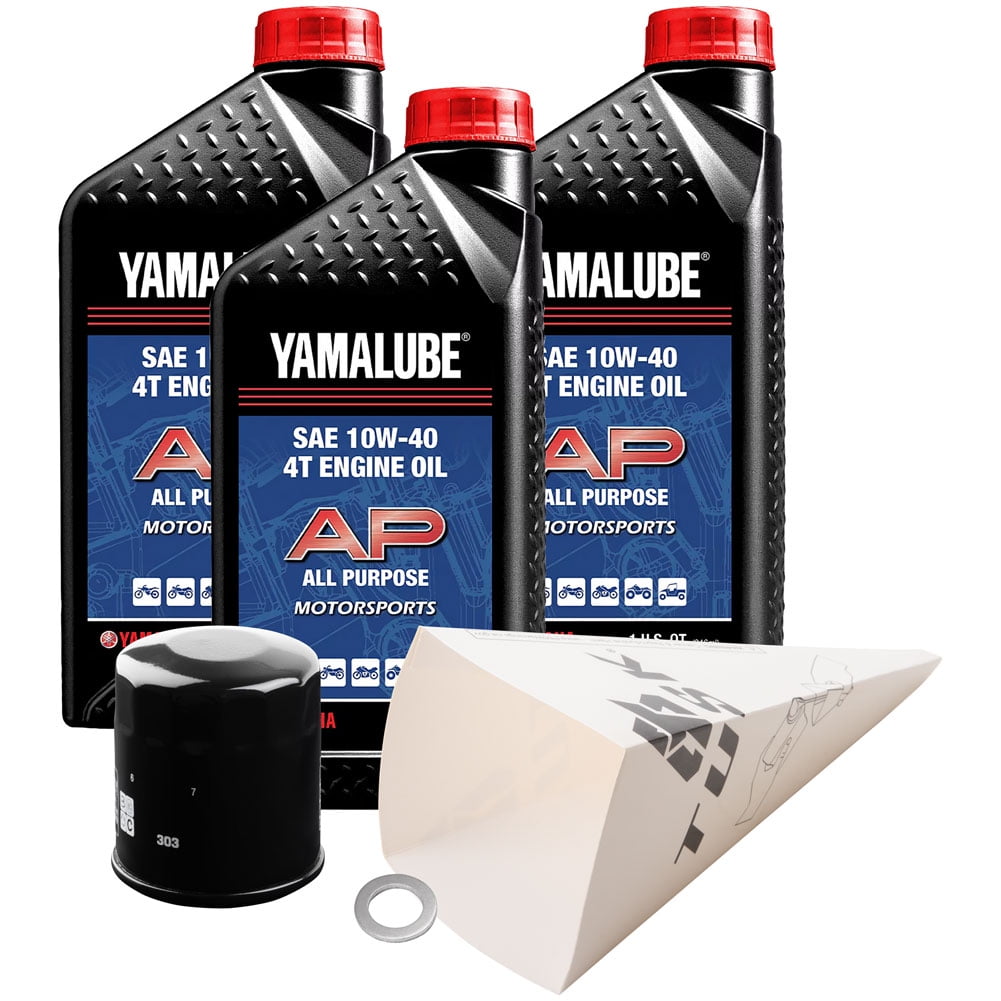 Tusk 4-Stroke Oil Change Kit Yamalube All Purpose 10W-40 For