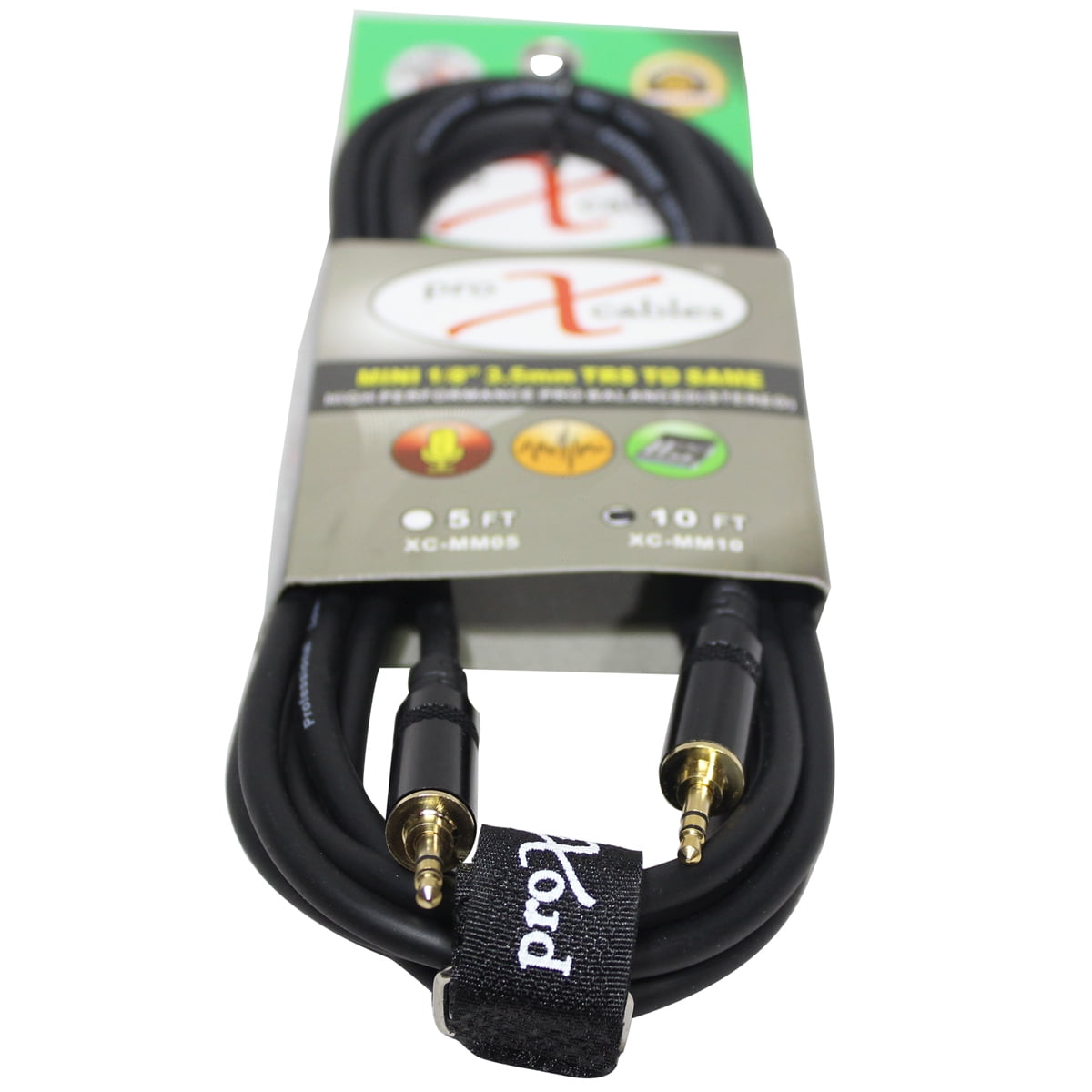 ProX XC-MM10 10' 1/8" (3.5mm) TRS-M Mini to 1/8" (3.5mm) TRS-M Mini Balanced High Performance Audio Cable