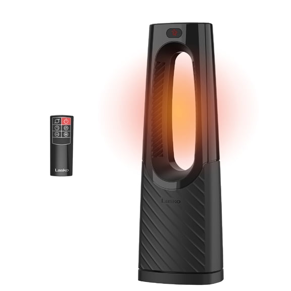 Lasko 28" Bladeless Ceramic Tower Electric Space Heater with Remote Control, Black, CW210