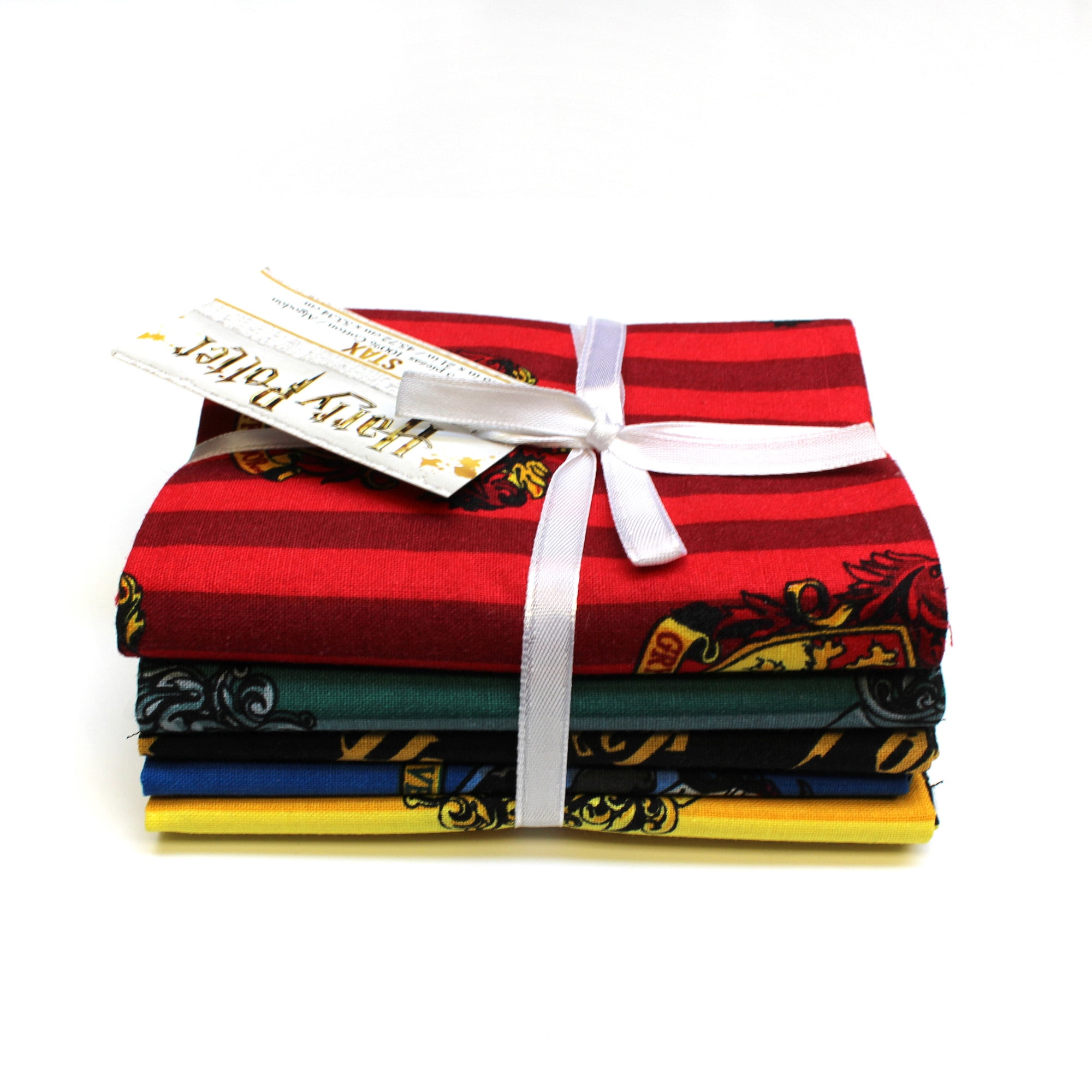 Eugene Textiles Premium License Bundle Harry Potter House Crest 100% Cotton, 5 unique designs
