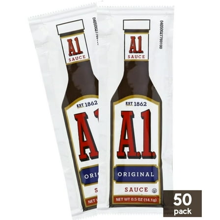A.1. Original Steak Sauce, Single Serve 0.5 oz. Packets l Pack of 50