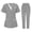 Gray, variant on CIENVNSTG Scrub Sets for Women V Neck Short Sleeve Workwear Shirt Soft Stretch Solid Color Cargo Pants Medical Uniform Scrub Dark Green S