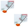 thumbnail image 1 of Wosthever Ice Scooper Slush Skimmer Durable PP Spoon Fishing Winter negro y rojo anaranjado 2piezas, 1 of 1