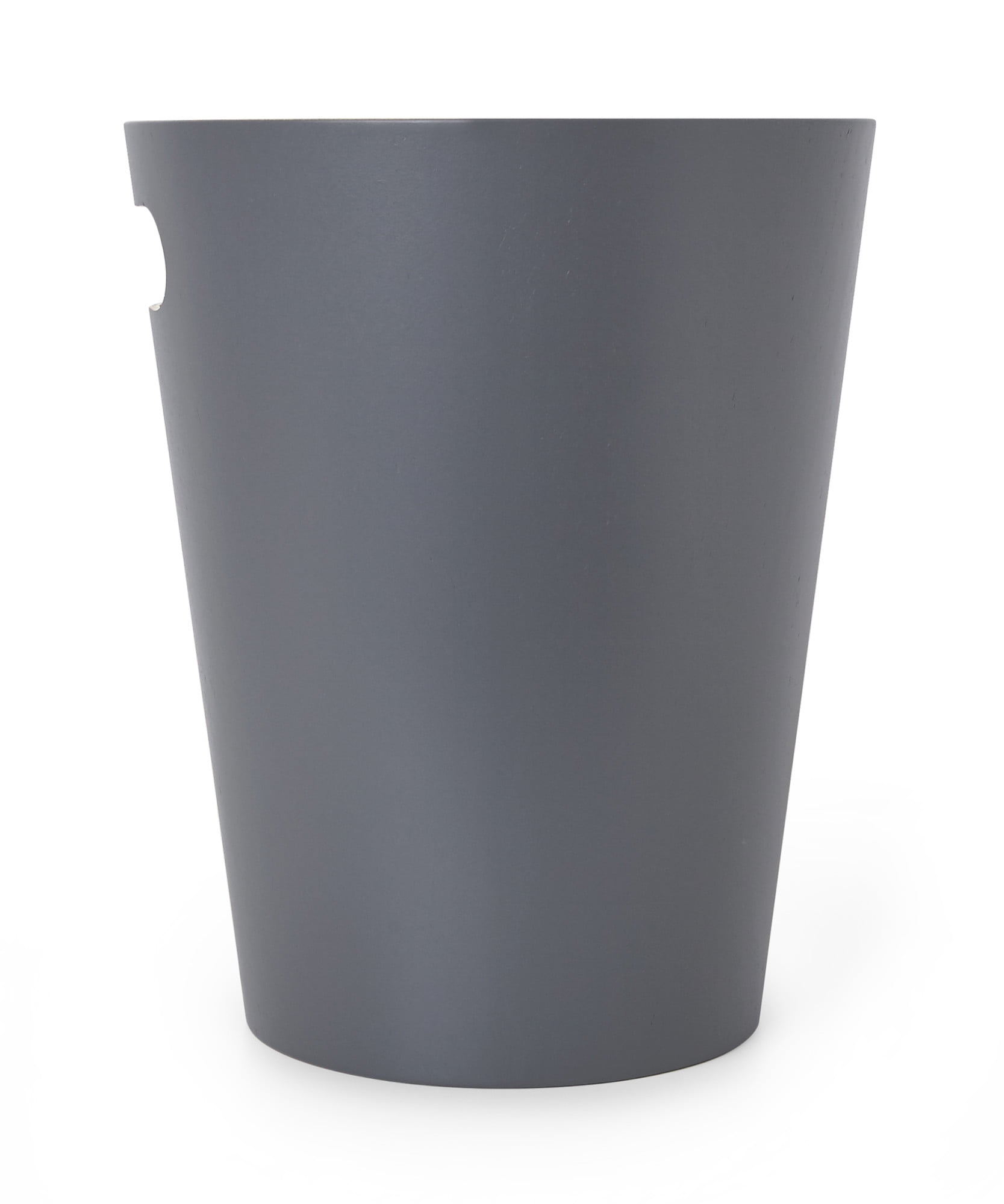 Umbra 2 gal Woodrow Wood Open Top Bathroom, Bedroom, Office Trash Can, Charcoal and Natural