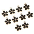 thumbnail image 5 of EHJRE 10Pcs Enamel Flower Charms Pendants for Jewelry Making Bracelets DIY Black, 5 of 9