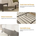 thumbnail image 7 of Homieasy Queen Size Bed Frame with Headboard, Metal Platform Bed Frame with Reversible Storage Bookcase Headboard, Charging Station and LED Light, No Box Spring Needed/Noise Free, Black, 7 of 7