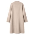 thumbnail image 4 of Jovrlynd Womens Lapel Open Front Long Wool Winter Coat with Pockets, S-2XL, 4 of 7