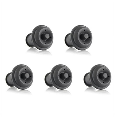 WINDLAND 5 Pcs Silicone Sealed Wine Stopper Champagne Saver Sealer Vacuum Wine Saver Pump Bottle Stopper ​for Wine & Beverage