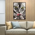 thumbnail image 1 of Cuadros Decorativos 5D costura hecha a mano decoración del hogar pintura de diamante completo bordado de gato aterrador Ndcxsfigh Nuevos Originales, 1 of 9
