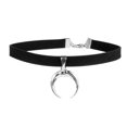 thumbnail image 1 of Collar de clavícula oscuro personalizado, collar de luna, collar de media luna AU10 Q7L8, 1 of 1