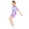 thumbnail image 5 of Arshiner Girls 2 Pieces Tie Dye Outfits Short Sleeve Pullover Crop Tops and Short Pants Sweatsuits Tracksuits, 5 of 8