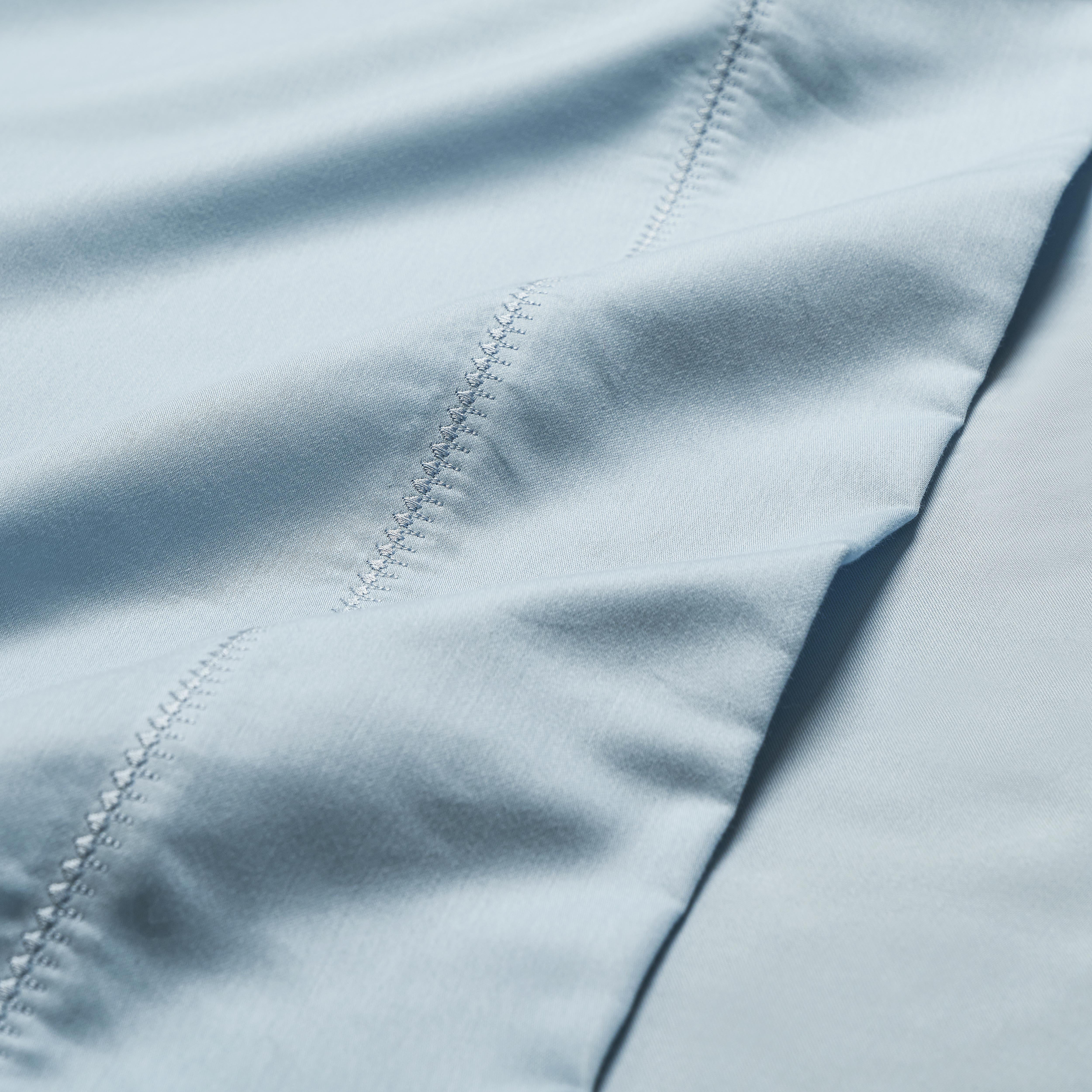 Superior Cotton Blend 600 Thread Count Embroidered Sheet Set, Full, Blue