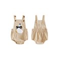 thumbnail image 2 of BemeyourBBs Baby Corduroy Romper Overalls Goose Embroidery Sleeveless Jumpsuit, 2 of 9