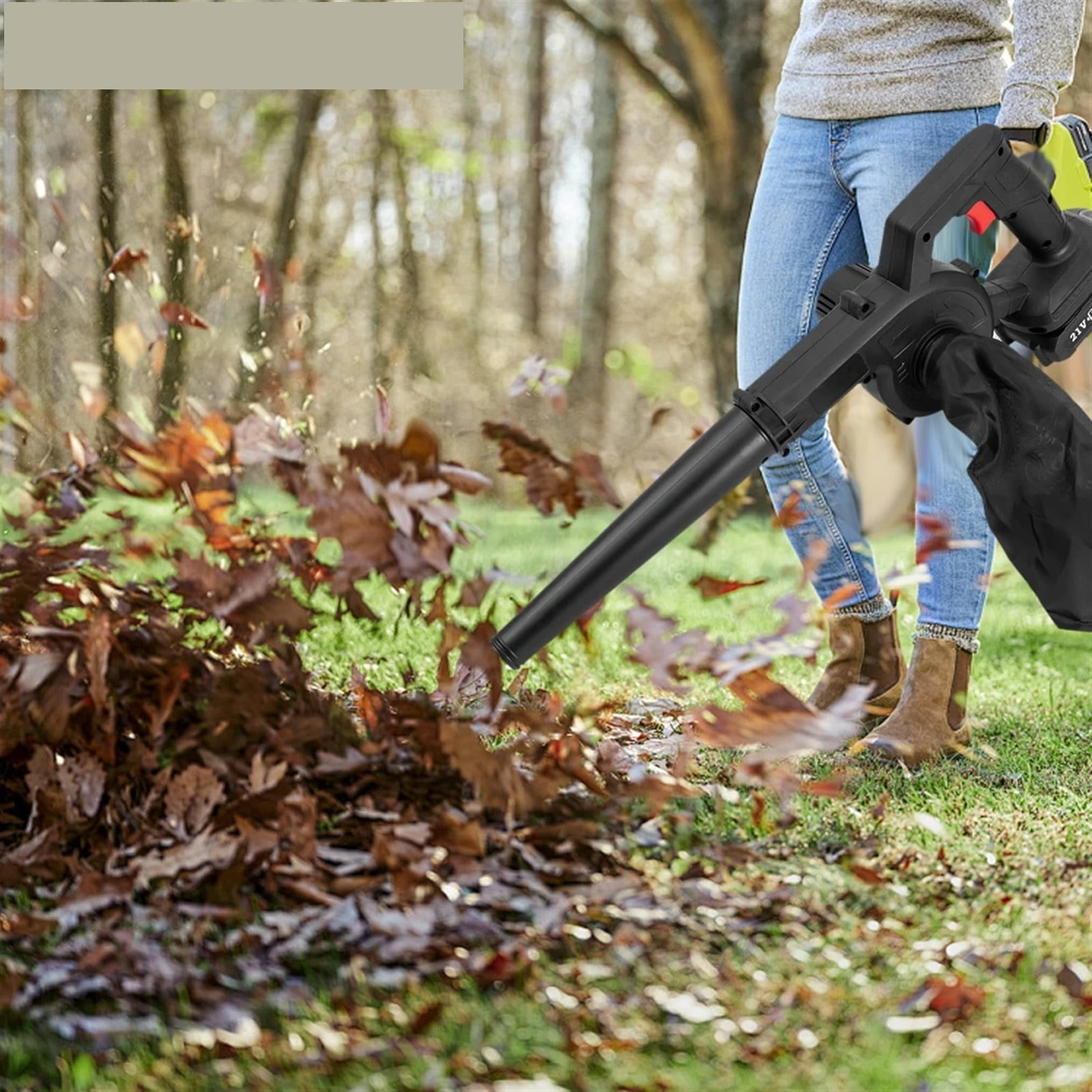 Cordless Leaf Blower High Power Rechargeable Vacuum Cleaner Air Blowing Adjustable Speed Garden Lawn Dust Cleaner