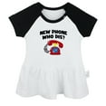 thumbnail image 1 of New Phone Who Dis Funny Dresses For Baby, Newborn Babies Skirts, Infant Princess Dress, 0-24M Kids Graphic Clothes (Black Raglan Dresses, 18-24 Months), 1 of 4
