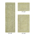 thumbnail image 2 of Better Trends Luxury Bathroom Rug 3 Piece Set 100% Cotton Tufted Bath Rug Water Absorbent, Reversible Machine Washable Bathmat Decor, Laundry Room Sage Lux Collection, 2 of 4