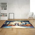 thumbnail image 2 of Happy Halloween Vampire American Shorthair BOO with Pumpkins Fun and Spooky Indoor Rug Cat Lover Kitten Owner Gifts Carpet Living Bed Room Sofa Home Decor - 00018, 2 of 5
