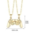 thumbnail image 2 of IMossad Game Controller Necklace for Couple Matching Console Handle Pendant for Best Friends Friendship Valentine's Gifts Him and Her Lovers Jewelry, 2 of 2