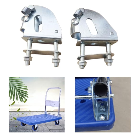 Carrito de mano de empuje plegable, con bisagra, toma de pasamanos para camión plegable con tornillos de montaje Cola Base de carro de cama plana