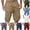#01 Khaki, variant on Cargo Shorts for Men 2026 – Casual Summer Hiking Elastic Waist Big and Tall Knee Length Multi-Pockets Bermuda Shorts, Wine M