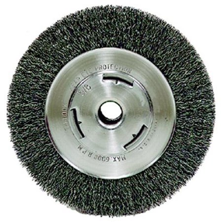 UPC: 0012382066550 | Weiler Wide-Face Crimped Wire Wheel  7 in Dia. x 7/8 in W  0.014 in Steel  6 000 rpm