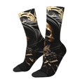 thumbnail image 1 of Fotbe Gold Rose Skull Calcetas Largas con Estampado para Hombre y Mujer – Calcetas de Compresión Transpirables y Elásticas, Viajar y Uso Diario Talla 5-11, 1 of 6
