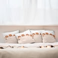 thumbnail image 7 of Ambesonne Cat Throw Pillow Cover 4 Pack, Banner with Little Kitties, 18", Orange Cream White, 7 of 7
