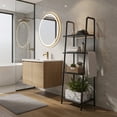 thumbnail image 4 of Demi Bonn Bathroom Storage Cabinet, Bathroom Floor Cabinet, 25 Inch Wooden Bathroom Storage Cabinet with Sink, for Bathroom, Living Room, Bedroom, Kitchen, Walnut, 4 of 9