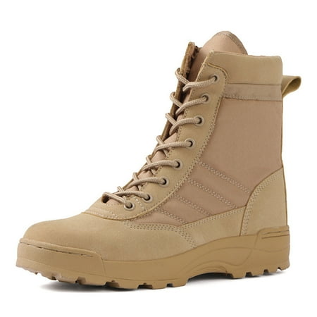 

Outdoor Boots High Top Combat Boots Tactical Boots Hiking Boots for Women Men High Top Combat Boots Lightweight Splash-Proof Outdoor Boots Anti-slip Hiking Boots Kick & Crash Resistant 40 Beige