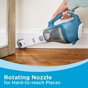BLACK+DECKER dustbuster AdvancedClean Cordless Handheld Vacuum, for Car and Home Use, with Rotating Slim Nozzle and Crevice Tool, CHV1410L, White and Blue