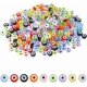thumbnail image 1 of 360 piezas de cuentas de acrílico redondas planas de 7x4 mm en 9 colores. Cuentas turcas pequeñas con forma de ojo de la suerte para hacer pulseras, collares y bisutería. Orificio: 1,2 mm., 1 of 6