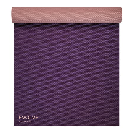 Evolve by Gaiam Reversible Yoga Mat, Berry Red, 5mm