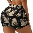 thumbnail image 2 of Fotbe French Bulldog Seamless Shorts, Womens Workout Shorts High Waist Stretch Booty Short for Gym/Yoga/Running/Biking-Small, 2 of 9