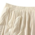 thumbnail image 2 of SWSMCLT Women's Ruffle Skirt Pleated Chiffon Elastic Waist Fashion A Line Summer Flowy Spring Elastic Elegant Apricot Small-Large, 2 of 4