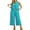 14 Blue Orange Flower, variant on 2 Piece Sets for Women Summer Outfits Lounge Sets Sleeveless Crop Top Wide Leg Cropped Pants with Pockets